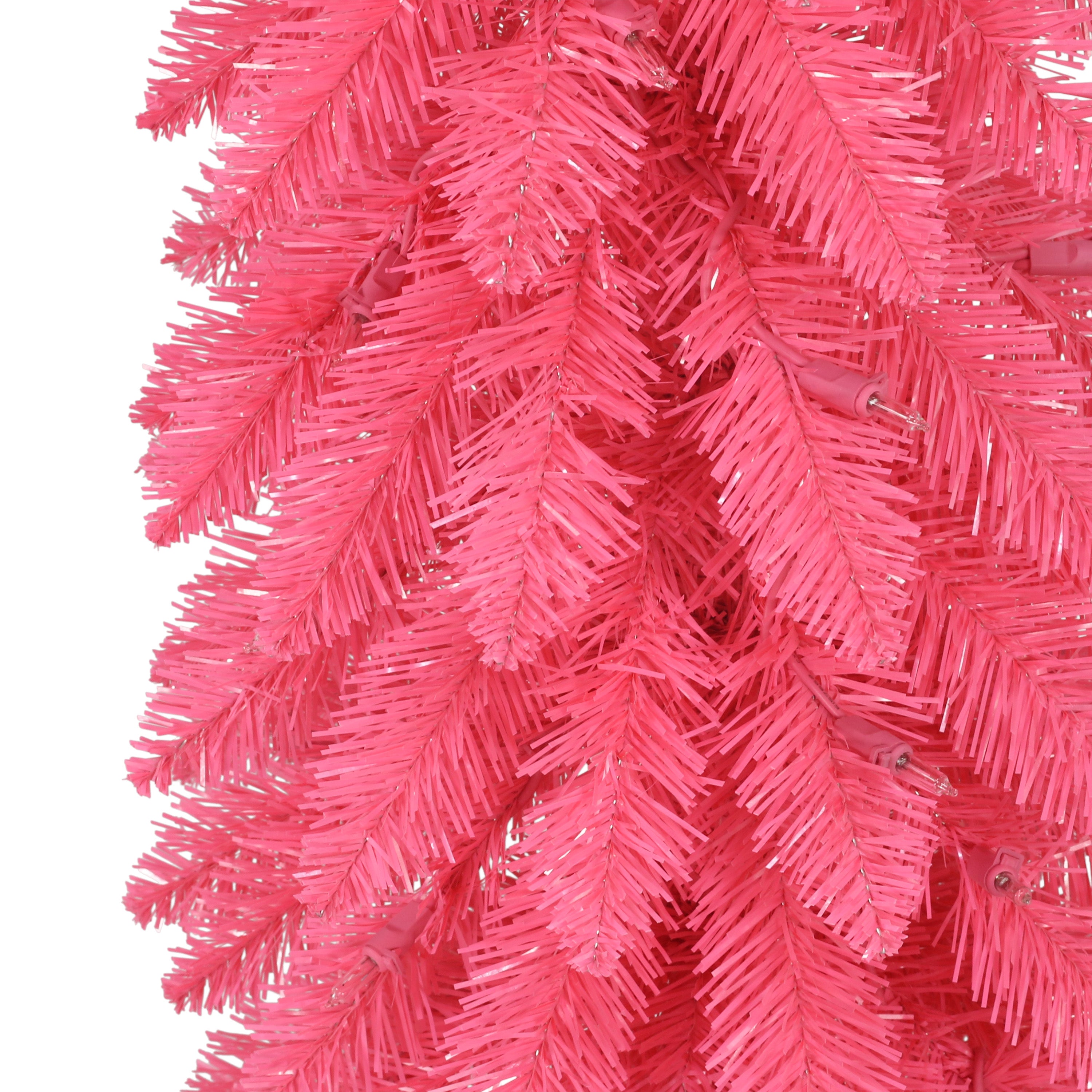 4ft Pre-Lit Pink Alpine Pencil Tree